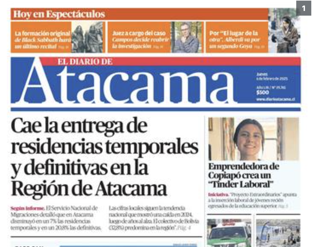 Logo de El diario de atacama